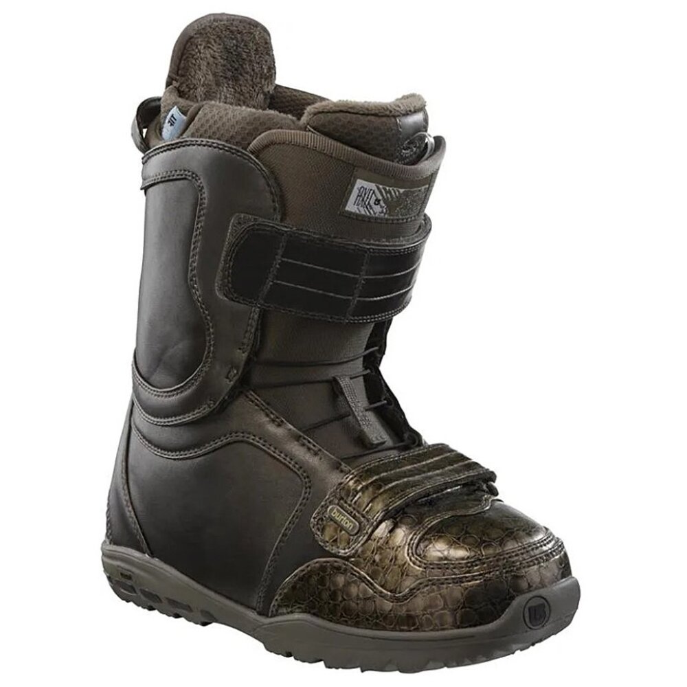 NEW Burton Axel Womens Snowboard Boots!  Sizes 5 6 or 6.5  Bronze Brown Reptile